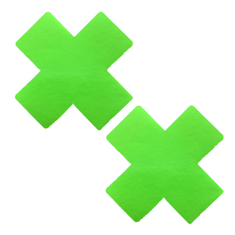 Apple Fruitella Neon Green Wet Vinyl Blacklight X Factor Nipple Cover Pasties