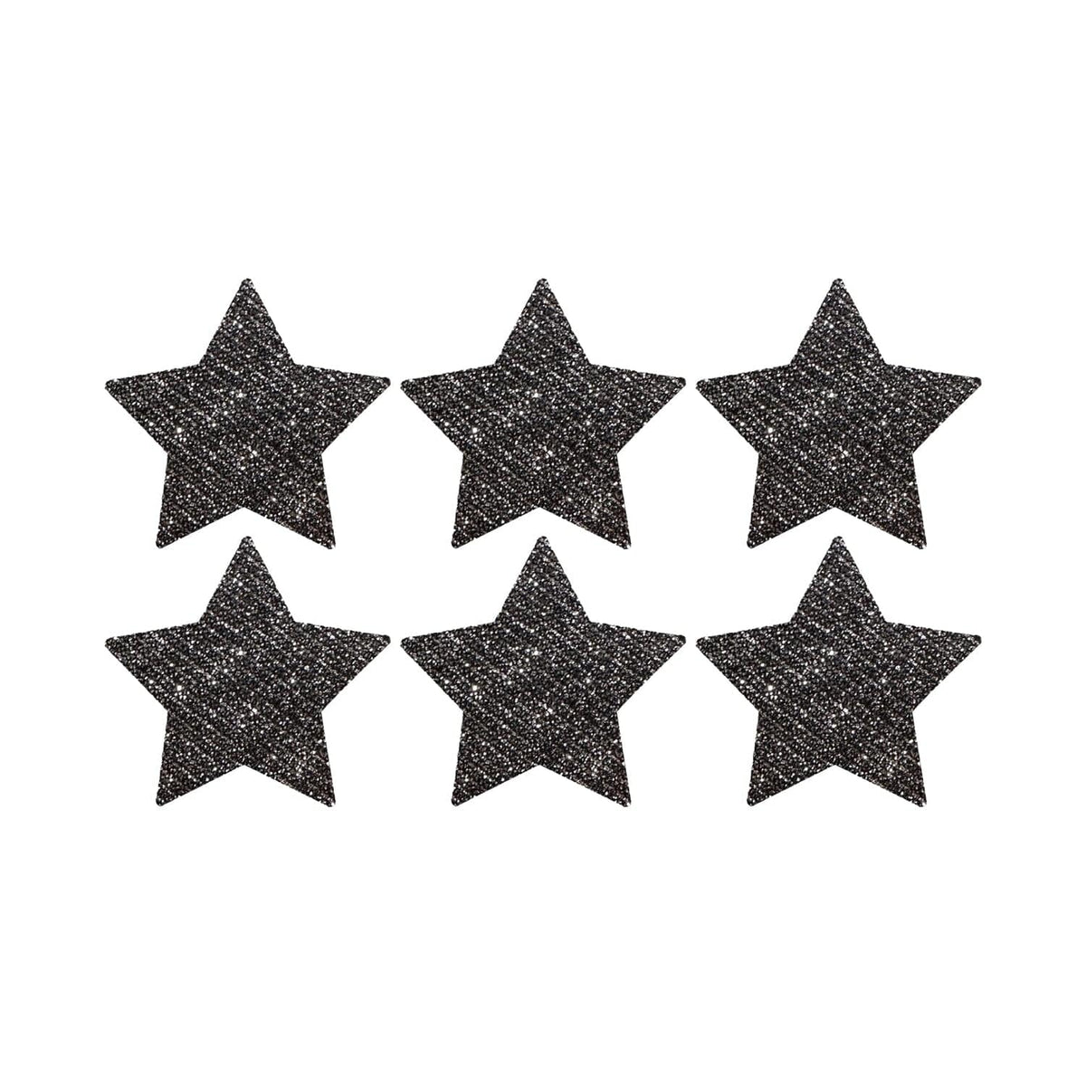 Black Ballerina Bling Glitter Star Body Stickers 6PK