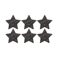 Black Ballerina Bling Glitter Star Body Stickers 6PK