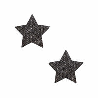 Black Ballerina Bling Glitter Star Body Stickers 6PK