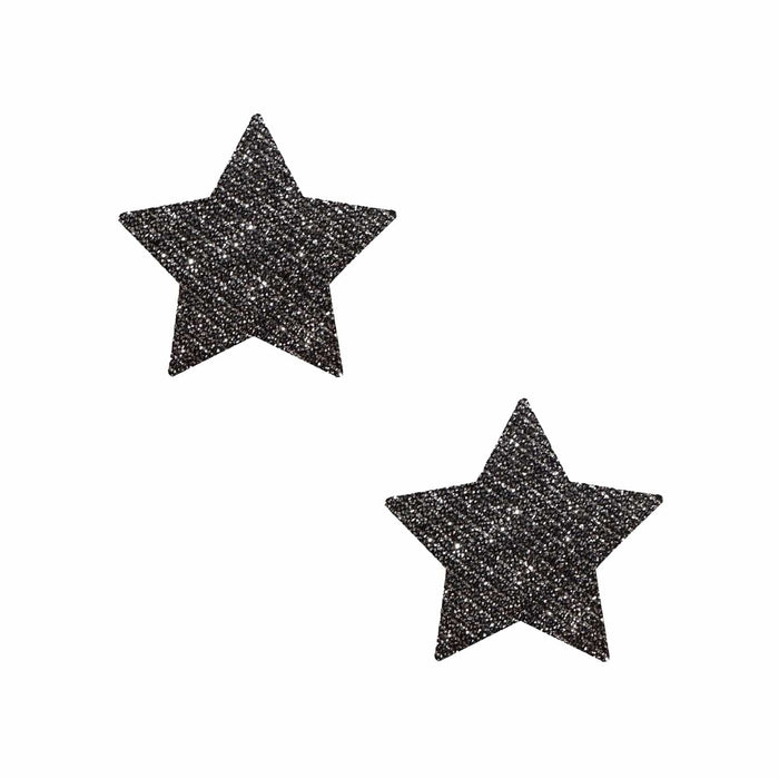 Black Ballerina Bling Glitter Star Body Stickers 6PK