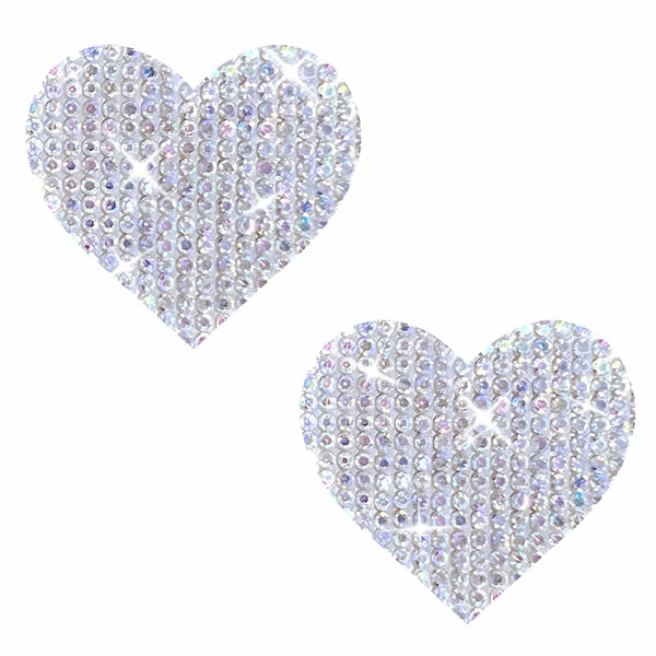 Razzle Dazzle Crystal Jewel Sparkle I Heart U Nipple Cover Pasties