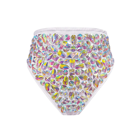 The Sparkling Diamond Iridescent Rhinestone High-Waisted Carnival Bottoms Up