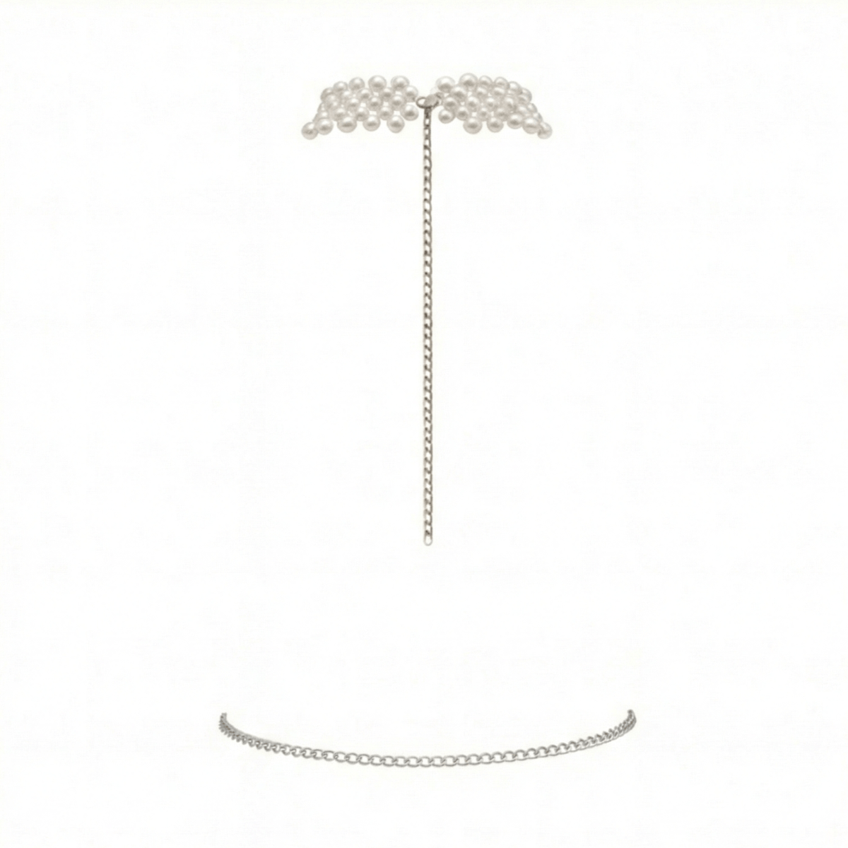 Pearl white backless crop top with opal shimmer for a showgirl glam look