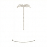 Opalite Pearl White Backless Carnival Crop Top