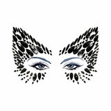 Twilight Black Large Crystal Face Sticker