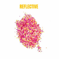 Raspberry Rushie Reflective Neon Pink UV Cosmetic Glitter Glitz Grenade Keychain in Aloe Gel