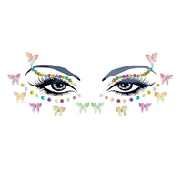 Delicate Beautiful Butterfly Crystal Face Jewels