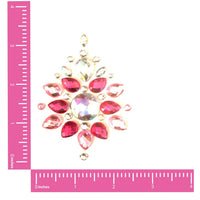 Sparkling pink and ruby rhinestone flower shaped nipple covers for date night