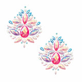 Blinging Barbae' Pastel Iridescent Crystal Jewel Nipple Cover Pasties