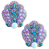 Ariel's Ocean Pearl Crystal Jewel Nipple Cover Pasties