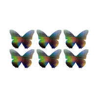 Dark Descent Grey Holograhic Butterfly Body Stickers 6PK