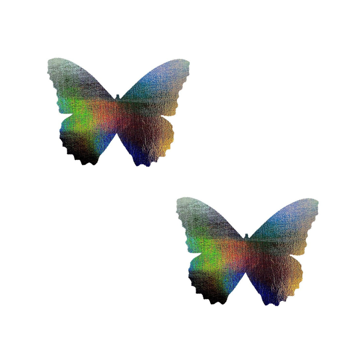 Dark Descent Grey Holograhic Butterfly Body Stickers 6PK