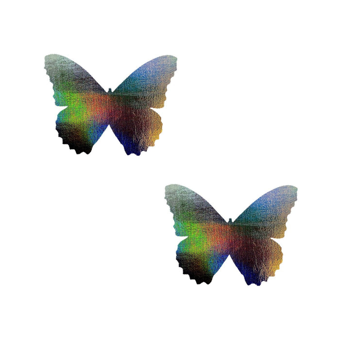 Dark Descent Grey Holograhic Butterfly Body Stickers 6PK