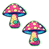 Amanita Dreamin Glitter Shroom Nipple Cover Pasties