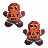 Freaking Awesome Yum yum Gingerbread man Glitter Nipple Cover Pasties