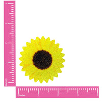 Sunflower shaped nipple covers in yellow glitter velvet for festival outfits