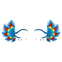 Image showing Mystic Peacock Wings Holographic Face Sticker