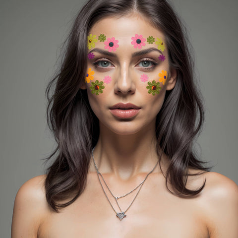Carnival Of Delights Glitter Neon Face Sticker