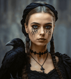 Salvatore Black Glitter Vampire Eye Veins Face Sticker