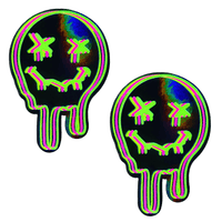Super UV Trippy Face Neon Nipple Cover Pasties