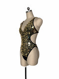 Golden Mirror Glam One Piece Bodysuit