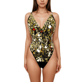 Golden Mirror Glam One Piece Bodysuit