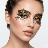 Golden Sunburst Holographic Face Sticker