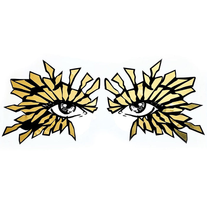 IMage showing Golden Sunburst Holographic Face Sticker