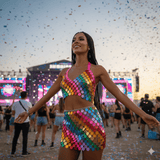 Confetti Crush Multicolor Carnival Top