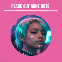 Holographic star hydrocolloid pimple stickers with a shimmering iridescent finish