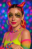 Golden Sunburst Holographic Face Sticker