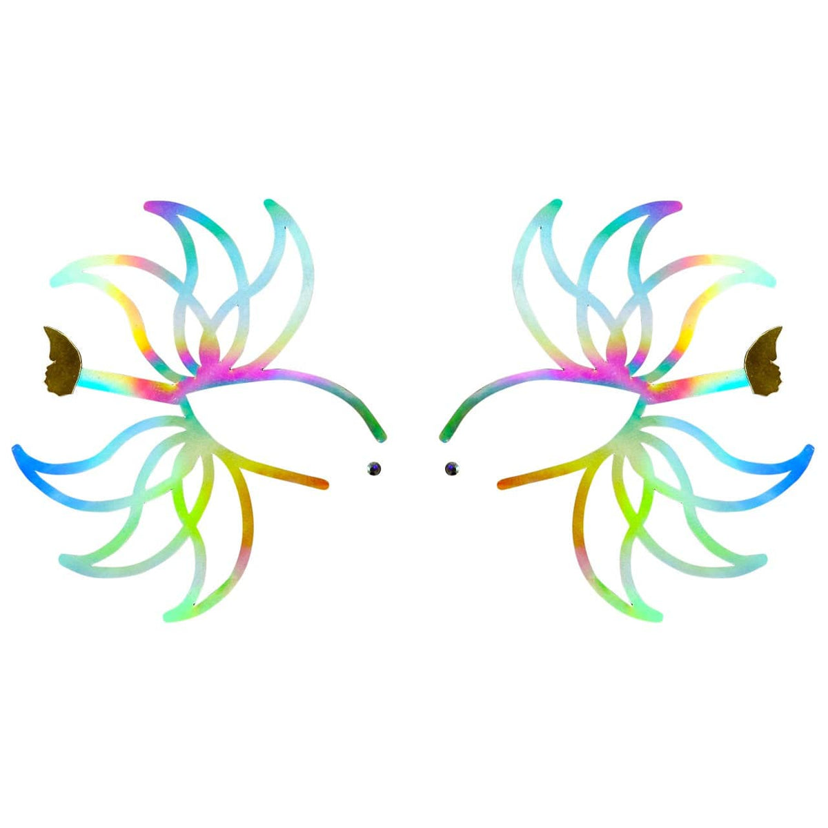 image showing Rainbow Petal Glow Holographic Face Sticker