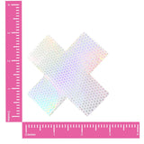 Liquid Party Pure White Holographic X Factor Nipple Cover Pasties