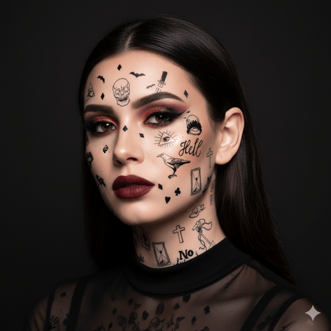 Grim Raver Large Temporary Tattoo Pack