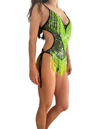 Neon Green UV Reactive Matrixx Reloaded Bodysuit
