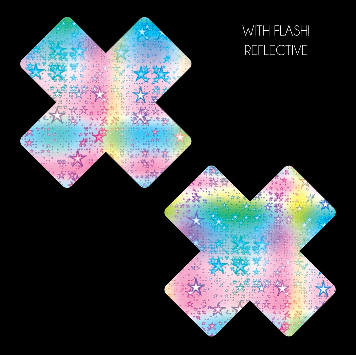 Moonshot Pastel Multicolor Super Reflective X Factor Nipple Cover Pasties