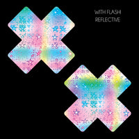 Moonshot Pastel Multicolor Super Reflective X Factor Nipple Cover Pasties