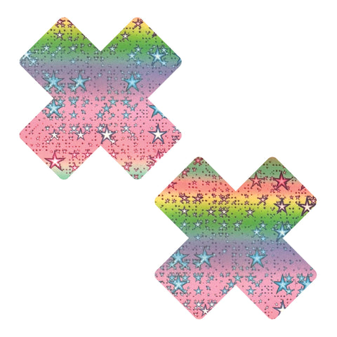 Moonshot Pastel Multicolor Super Reflective X Factor Nipple Cover Pasties