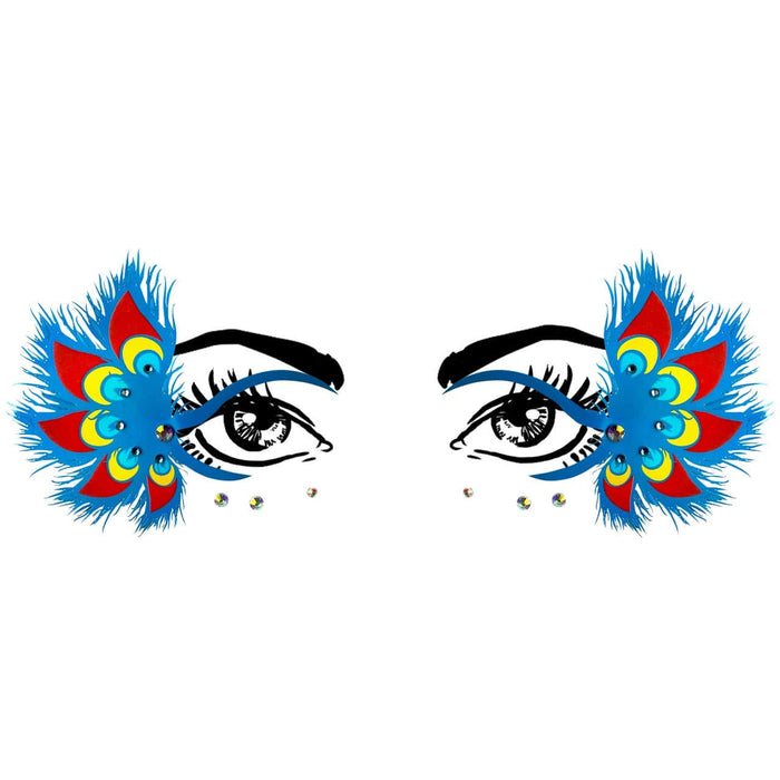 Image showing Mystic Peacock Wings Holographic Face Sticker