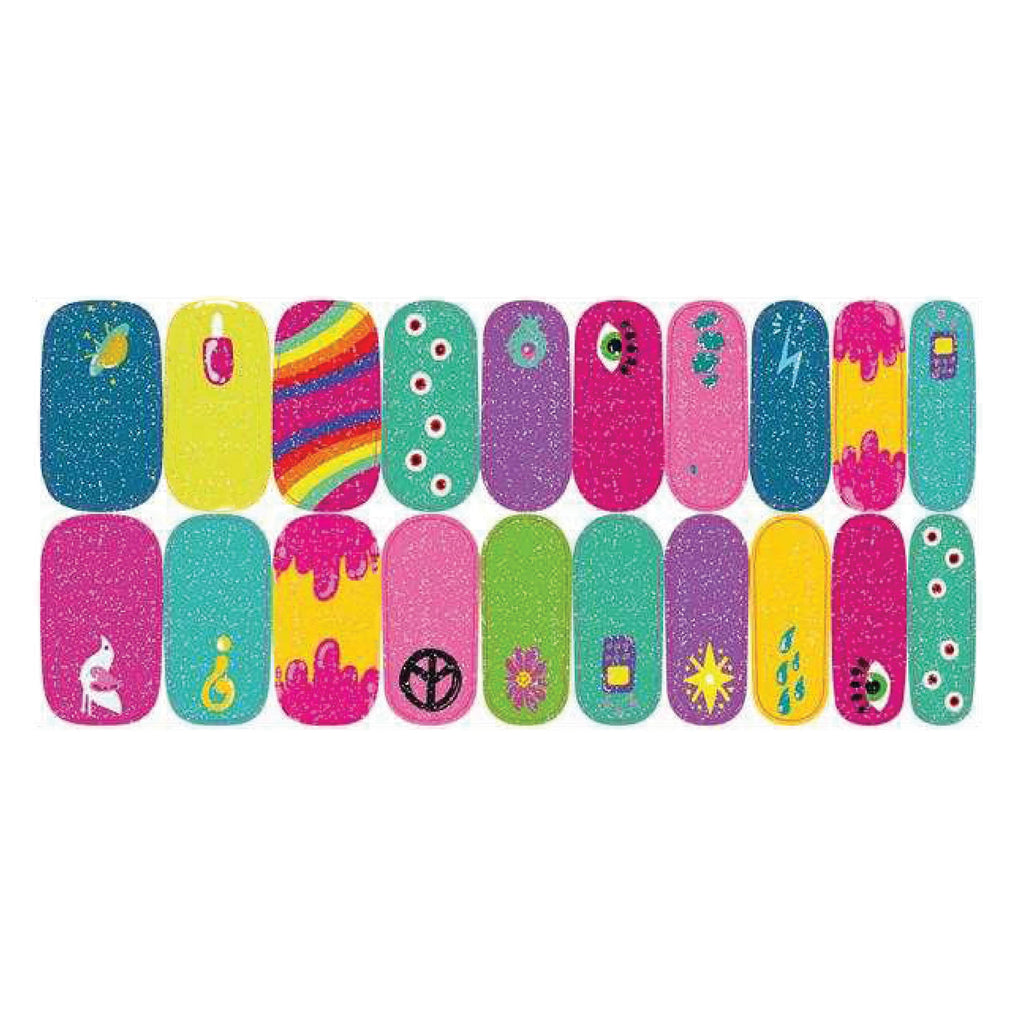 Weird Science Glitter Stick On Nails – NevaNude