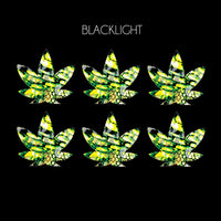 JurasSICK Park Green and Black UV Weed Leaf Small Body Stickers 6PK