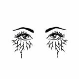 Salvatore Black Glitter Vampire Eye Veins Face Sticker