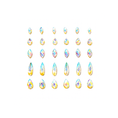 Fire Fly Small Face Gemmies Glow In the Dark Iridescent Single Crystals