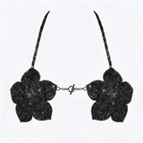 Midnight Bloom Rhinestone Embellished Bralette Carnival Bra