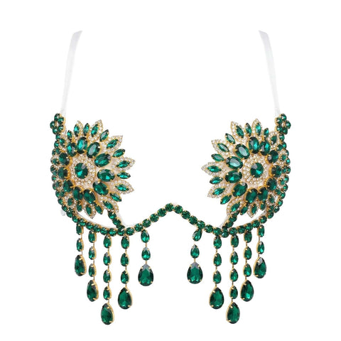 Desert Empress Rhinestone Embellished Carnival Bra