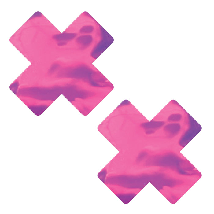 Neon Pink Glow Stix X Factor Glow in the Dark Nipple Cover Pasties
