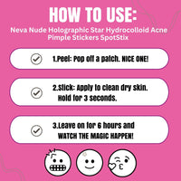 Colorful hydrocolloid pimple stickers in fun shapes shown on their backing sheet