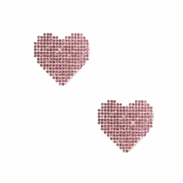Pink Razzle Dazzle Crystal Jewel Sparkle I Heart U Body Stickers 6 Pack