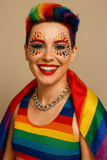 Pride Tribe Rainbow Multicolor Crystal Face Jewels
